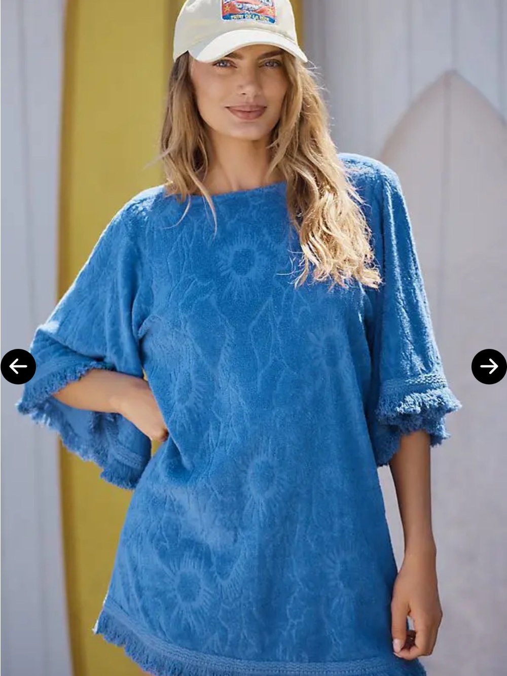 Lightweight Blue Sunburst Coverup Tunic - Women's